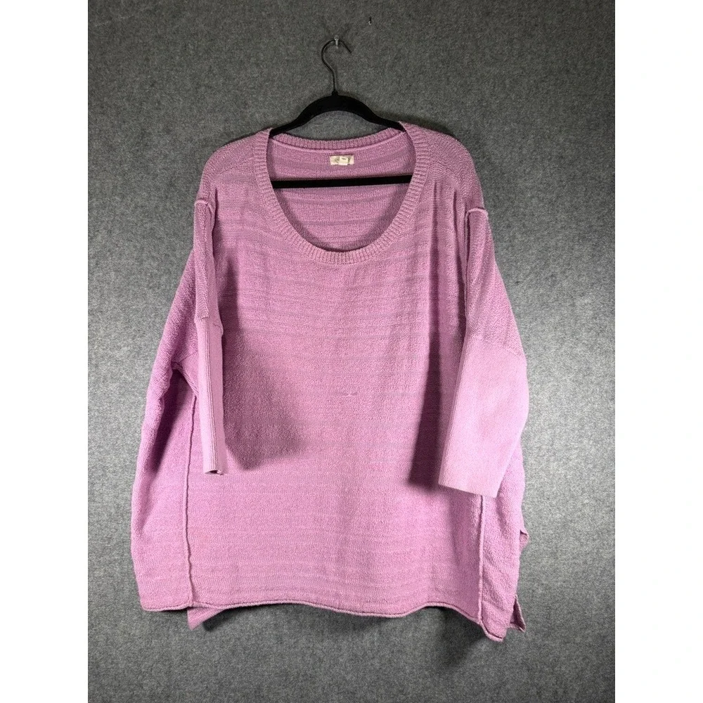 Pilcro Women's Size Medium‎ Purple Knit Sweater Oversized 3/4 Sleeve Boho